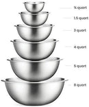 Premium Stainless Steel Mixing Bowls (Set of 6) Stainless Steel Mixing Bowl Set - Easy To Clean, Nesting Bowls for Space Saving Storage, Great for Cooking, Baking, Prepping by Veracity & Verve