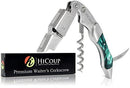 Professional Waiter’s Corkscrew by HiCoup – Bai Ying Wood Handle All-in-one Corkscrew, Bottle Opener and Foil Cutter, The Favored Choice of Sommeliers, Waiters and Bartenders Around The World