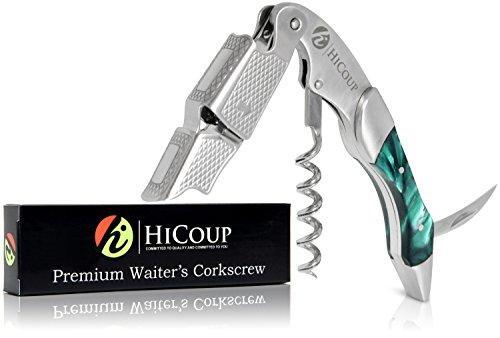 Professional Waiter’s Corkscrew by HiCoup – Bai Ying Wood Handle All-in-one Corkscrew, Bottle Opener and Foil Cutter, The Favored Choice of Sommeliers, Waiters and Bartenders Around The World