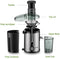 Homeleader Juicer Juice Extractor 3 Speed Centrifugal Juicer with Wide Mouth, for Fruits and Vegetables, BPA-Free