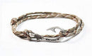 Chasing Fin Adjustable Bracelet 550 Military Paracord with Fish Hook Pendant