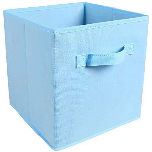 Zuer Foldable Storage Cubes- Thickening Collapsible Fabric Boxes Household Cube Storage Box - Moistureproof, Dustproof, Odourless (2 Pack) (Yellow)