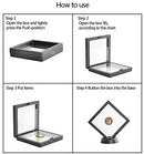 AIFUSI Coin Display Stands, 10 Pack 3D Floating Frame Ornament Display Holder Box with Stand Diamond Square for AA Medallion Challenge Coin Chip Jewelry Decorative - Ideal for Gift