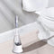 COSTOM Toilet Brush Set,Toilet Bowl Brush and Holder for Bathroom Toilet - White