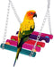 7pcs Birds Cage Swing Set Parrots Toys with Bell Colorful Chewing Hanging Hammock for Parakeets, Macaws, Conures, Budgies, Lovebirds, Mynah, Cockatiel, Finches