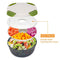 CHAUDER Reusable Salad Container To Go for Lunch with Dressing Dispenser and Ice Pack, 5 Cup Large Capacity Mixing Bowl, PVC, BPA-Free, FDA Passed, Perfect for Women, Men, Kids, With Fork