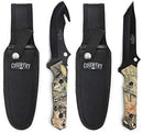 Mossy Oak Hunting Field Dressing Kit - Fixed Blade Full Tang Handle Portable Butcher Game Processor Set