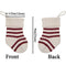 LimBridge Christmas Mini Stockings, 6 Pack 9 inches Knitted Knit Stripe Rustic Holiday Decorations, Goodie Bags for Family and Friends, Burgundy and Cream