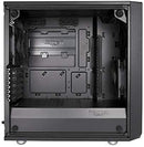 Fractal Design Meshify C - Compact Computer Case - High Performance Airflow/Cooling - 2X Fans Included - PSU Shroud - Modular Interior - Water-Cooling Ready - USB3.0 - Tempered Glass Light - Blackout