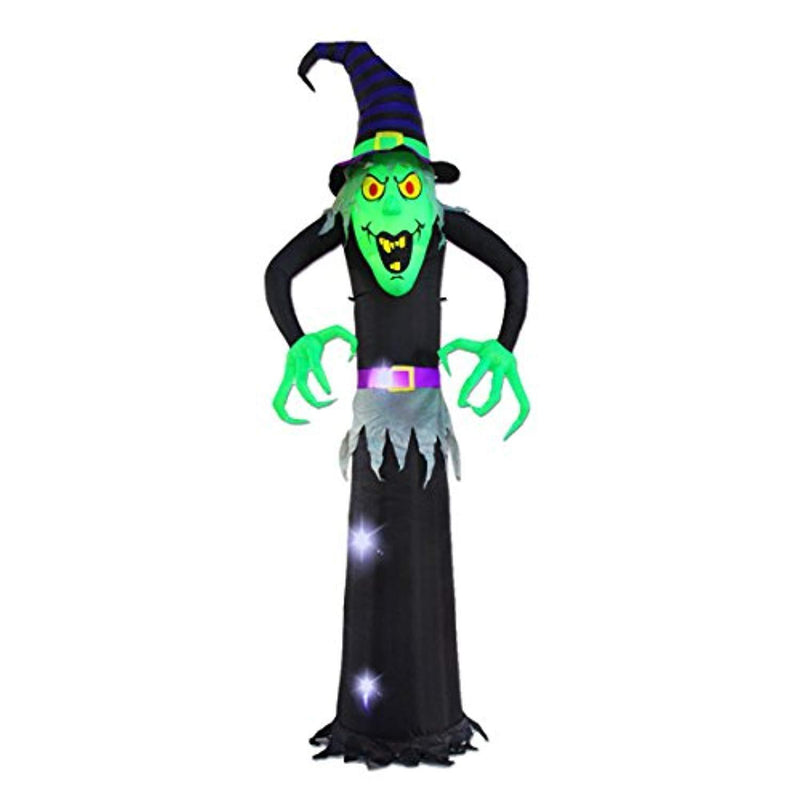 SEASONBLOW 8 Ft Halloween Inflatable Witch Ghost Decoration Lantern Inflatables for Home Indoors Outdoors Yard Lawn Party Supermarket