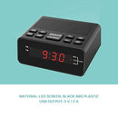 Alarm Clock Radio, LED Digital FM/AM Radio Alarm Clocks for Bedrooms Battery Backup (Black)