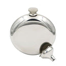 JUJOR Pie Round Flask 5 oz. Stainless Steel 18/8 Mirror Polished