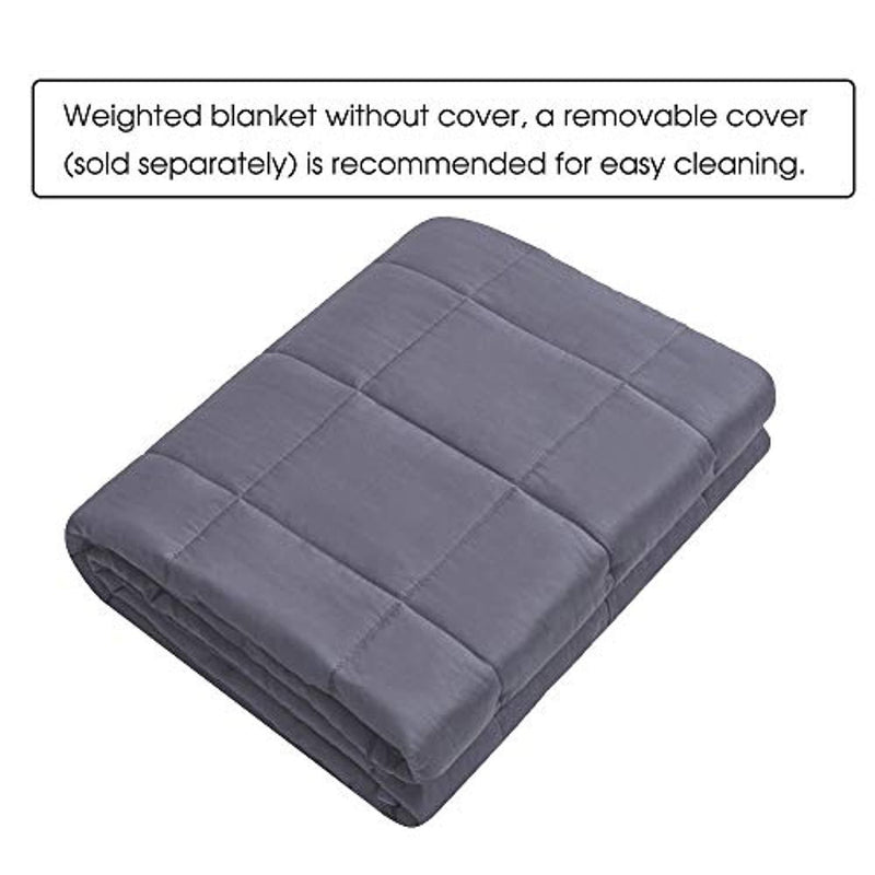 Weighted Idea Premium Weighted Blanket | 20 lbs | 60''x80'' | Cotton | Grey | for Adult Women and Men