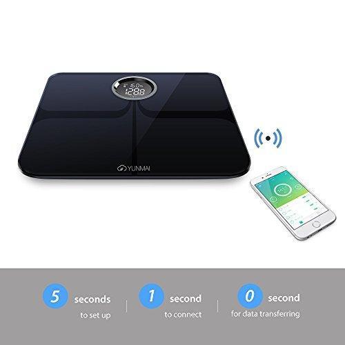 YUNMAI Premium Smart Scale - Body Fat Scale with New Free APP & Body Composition Monitor with Extra Large Display - Works with iPhone