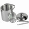 GSCW Small Ice Bucket with Tongs- Best Double Wall Insulated Stainless Steel Miniature Bar Accessory Gift Set