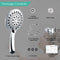 VOLUEX 6 Sprays Hand Held Shower Head with Hose, 5" Rainfall High Pressure Massage Shower Heads with Handheld Spray, Water Saving, Adjustable Bracket, 68"