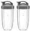 NutriBullet 24oz 2 Cup Set Nutri-Bullet 24oz Cups + Flip Top Lid Replacement Set By Harrison & Cody