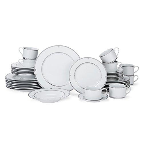 Mikasa 5224199 Platinum Crown 40-Piece Dinnerware Set, Service for 8