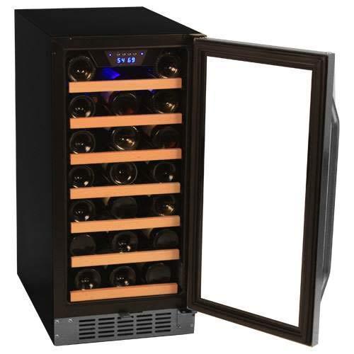 EdgeStar 30 Bottle Built-In Wine Cooler - Stainless Steel/Black