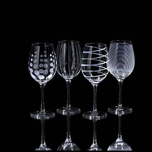 Mikasa Cheers Precision-Etched 16-oz White Wine Glasses, (Set of 4) - SW910-403