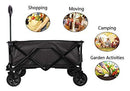 Patio Watcher Collapsible Wagon Folding Wagon Utility Wagon Cart Heavy Duty Camping Sports Wagon,Gray