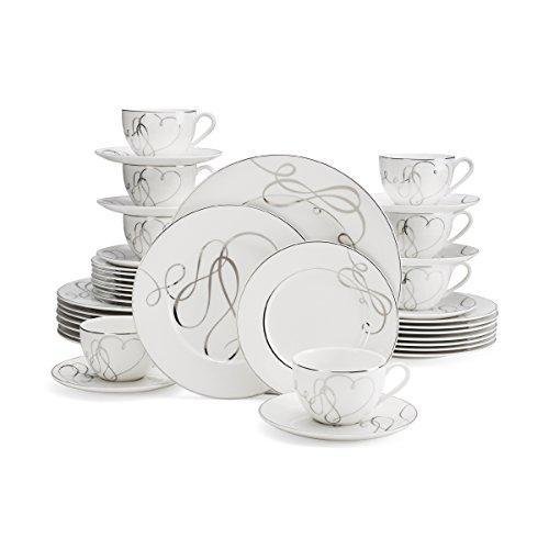 Mikasa 5224199 Platinum Crown 40-Piece Dinnerware Set, Service for 8