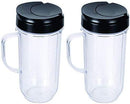 2 Bullet On The Go Mugs for Magic Bullet with Flip Top Travel Lids