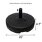 Sunnyglade Heavy Duty 23L Round 20" Water Filled Patio Outdoor Umbrella Base Stand Weight with Steel Umbrella Holder Suit for Dia 38mm or 48mm Umbrella Pole (Black)