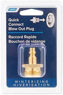 Camco Heavy Duty Brass Blow Out Plug - Helps Clear the Water Lines in Your RV During Winterization and Dewinterization (36153)