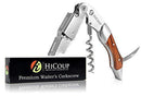 Professional Waiter’s Corkscrew by HiCoup – Bai Ying Wood Handle All-in-one Corkscrew, Bottle Opener and Foil Cutter, The Favored Choice of Sommeliers, Waiters and Bartenders Around The World