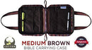 Bible Covers for Women & Girls | Bible Carrying Case | Small-Medium Bible Cover with Handles | Soft Carrying Case Fabric | Multiple Colors Available | with Pen Holders | 100% Cotton Material (Purple)