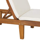 Best Choice Products Outdoor Patio Poolside Furniture Set of 2 Acacia Wood Chaise Lounge