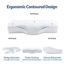 YANXUAN Contour Memory Foam Pillow for Neck Pressure Relief, Cervical Pillow Ergonomic Neck Pillow with Washable Pillowcase, 23.6" X 13.8" X 4.3"