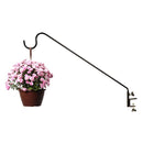 Ashman 12MM Black Deck Hook, Made of Premium Metal, Super Strong with 46-Inch Length and ideal for Bird Feeders, Plant Hangers, Hanging Baskets, Humming Bird Feeders attaches to deck railing