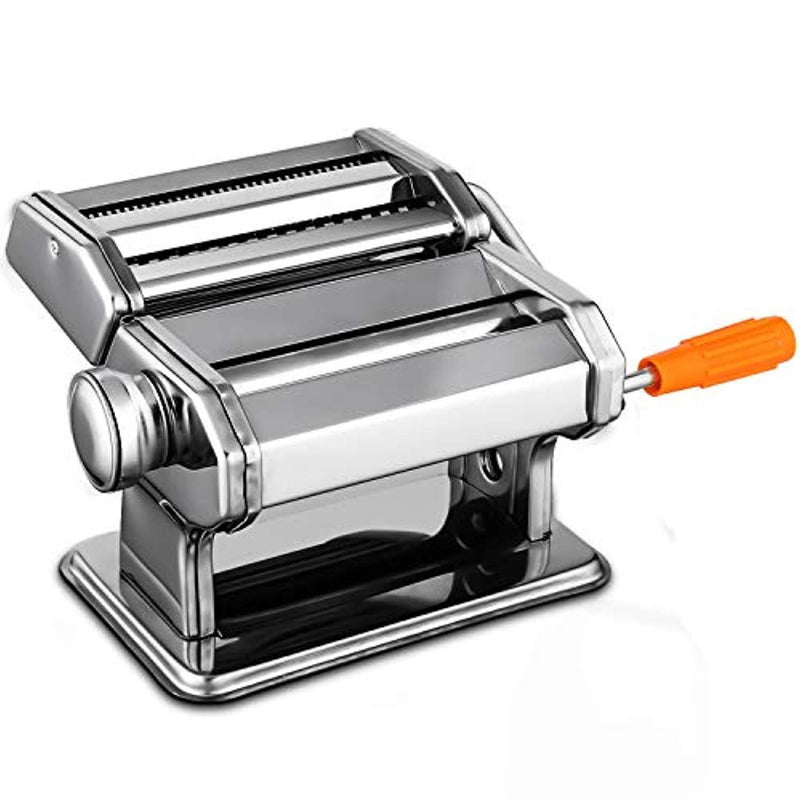 Sailnovo Pasta Maker Machine,Hand Crank Noodle Cutter Stainless Steel Manual Noodles Roller for Fresh Spaghetti Fettuccine Lasagna Tagliatelle