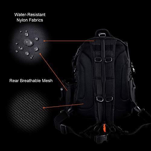 Fiblink Fishing Tackle Backpack Large Waterproof Tackle Bag Storage Outdoor Shoulder Backpack Cross Body Sling Bag