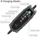 AUTOXEL Trickle Battery Charger for Car Motorcycle 3.8A 6/12V Automotive Battery Maintainer 8 Modes for Vehicle with SLA/WET/MF/FLOODED/GEL/VRLA/AGM/EFB/CA/Lead-acid/LiFePO4/Lithium-ion Batteries