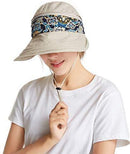 ICOLOR Sun Cap Sun Flap Hats Outdoor 360°Sun UPF 50+ Women Lady Wide Brim Cap Visor Hats UV Protection Summer Sun Hats