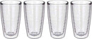 4-pack Insulated 16 Ounce Tumblers - Clear - Sweat Resistant - BPA-Free - Made in USA