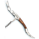 Tenrai Waiter's Corkscrew White Kageki Handle All-in-one Wine Opener, Bottle Opener and Foil Cutter