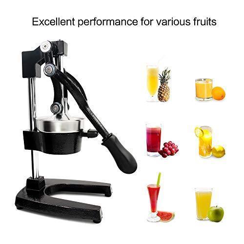 Egofine Commercial Grade Citrus Juicer, Hand Press Manual Fruit Juicer Juice Squeezer Citrus Orange Lemon Pomegranate, Orange