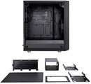 Fractal Design Meshify C - Compact Computer Case - High Performance Airflow/Cooling - 2X Fans Included - PSU Shroud - Modular Interior - Water-Cooling Ready - USB3.0 - Tempered Glass Light - Blackout