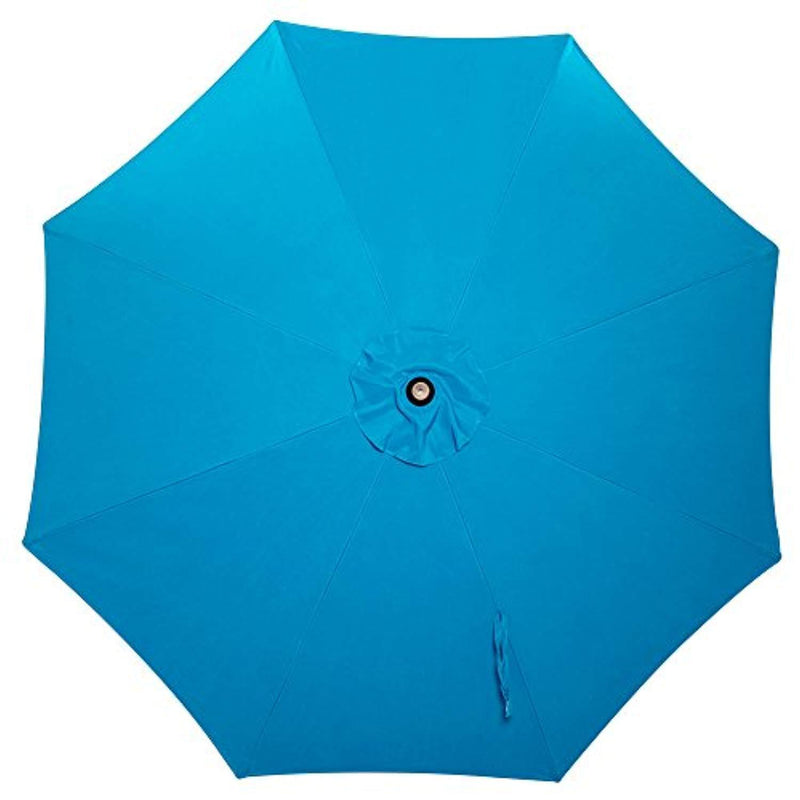 Sundale Outdoor 10 Feet Aluminum Market Umbrella Table Umbrella with Crank and Push Button Tilt for Patio, Garden, Deck, Backyard, Pool, 8 Steel Ribs (Lake Blue)