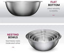 Premium Stainless Steel Mixing Bowls (Set of 6) Stainless Steel Mixing Bowl Set - Easy To Clean, Nesting Bowls for Space Saving Storage, Great for Cooking, Baking, Prepping by Veracity & Verve