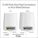 NETGEAR Orbi Tri-Band Whole Home Mesh WiFi System, with Wall Plugs for Placement Anywhere (RBK33) – Router Replacement Covers up to 5,000 sq. ft. 3-Pack Includes 1 Router & 2 Wall Plug Satellites