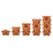 Houseables 5 Tier Planter, Stackable, 28" H x 12" W, Polypropylene, Terracotta, Vertical, Self-Watering, 5-Tiered Pots, Indoor/Outdoor Strawberry Garden Kit, for Flowers, Vegetables, Herbs, Gardening