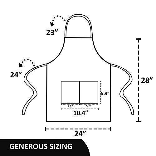 CHEFLUX [12pk] Premium Professional Red Restaurant Aprons with 2 Large Pockets [Bulk] Chef Cooking Bib Apron for Kitchen Waitress [Unisex] Men Women [53 g Lightweight] BBQ Painting Stylist Artist