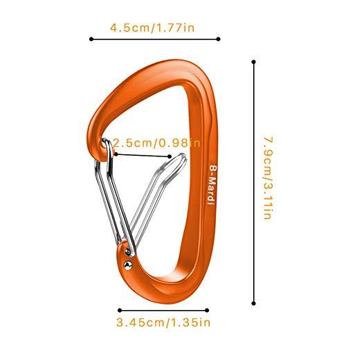 B-Mardi Ultra Sturdy Carabiner Clips,4 Pack, Certified 12KN (2697 lbs) Heavy Duty Caribeaners for Hammocks, Camping,Hiking, Swing, Locking Dog Leash and Harness, Outdoor,Hiking & Utility