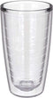 4-pack Insulated 16 Ounce Tumblers - Clear - Sweat Resistant - BPA-Free - Made in USA