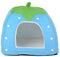 Nest 9 Strawberry Style Cute Soft Cotton Sponge Puppy Cat Dog House Pet Bed Dome Tent Warm Cushion Basket